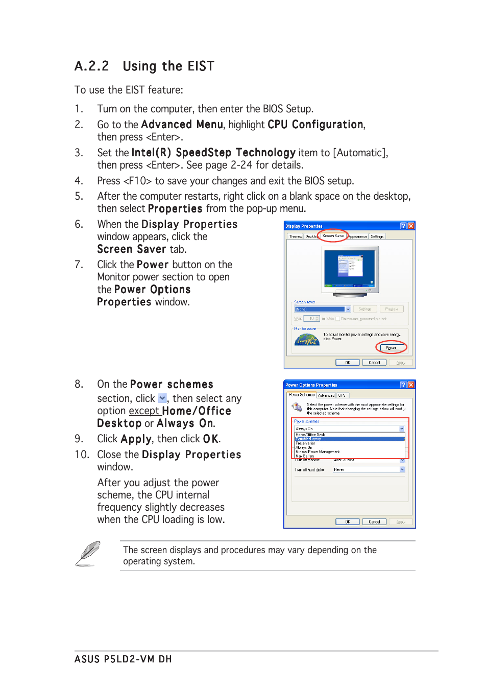 A.2.2 | Asus P5LD2-VM DH User Manual | Page 95 / 96