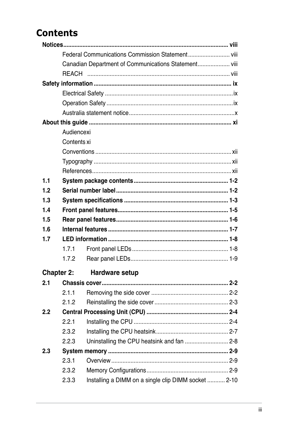 Asus TS300-E8-RS4-C User Manual | Page 3 / 170