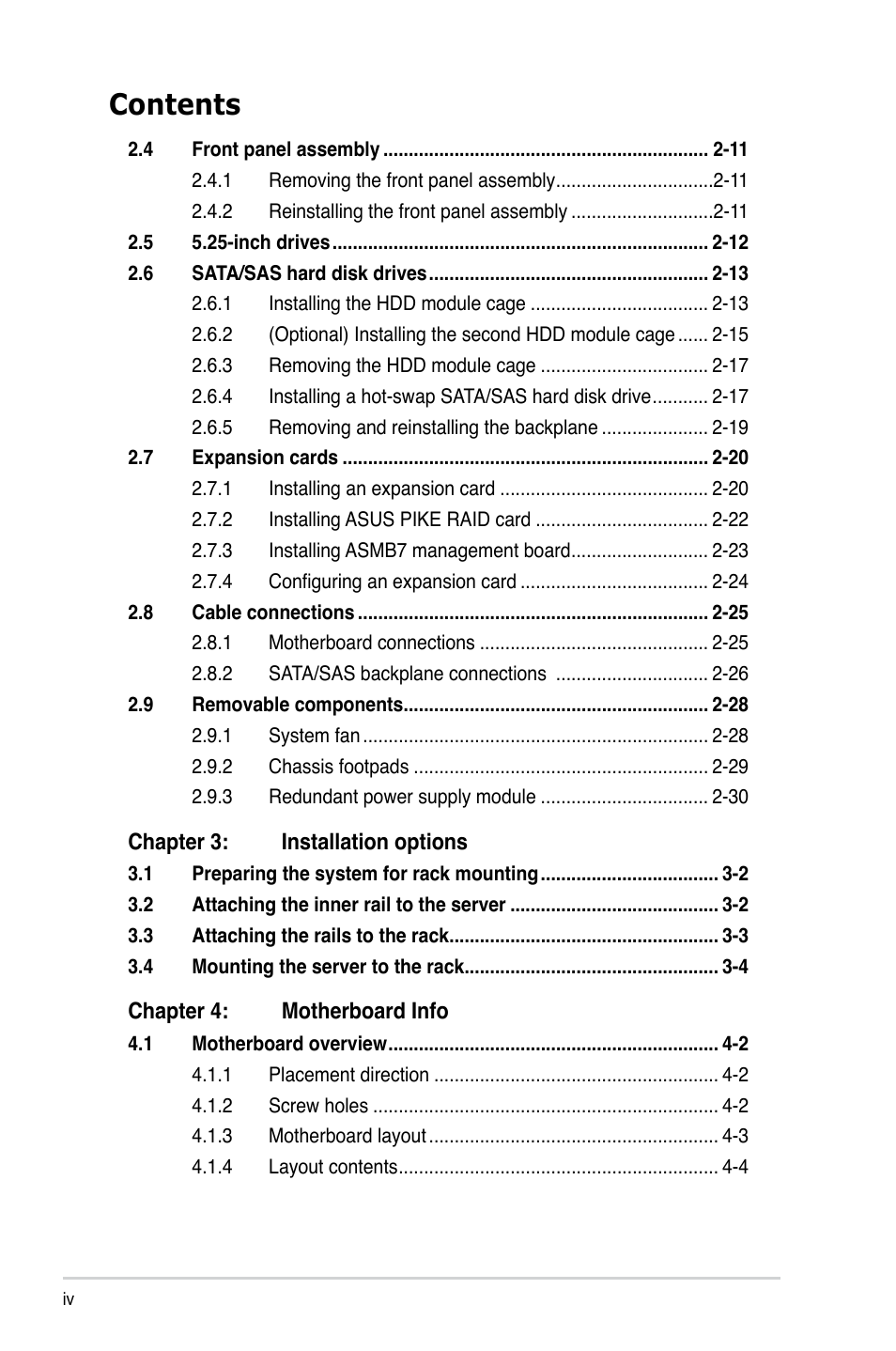 Asus TS300-E8-RS4-C User Manual | Page 4 / 170