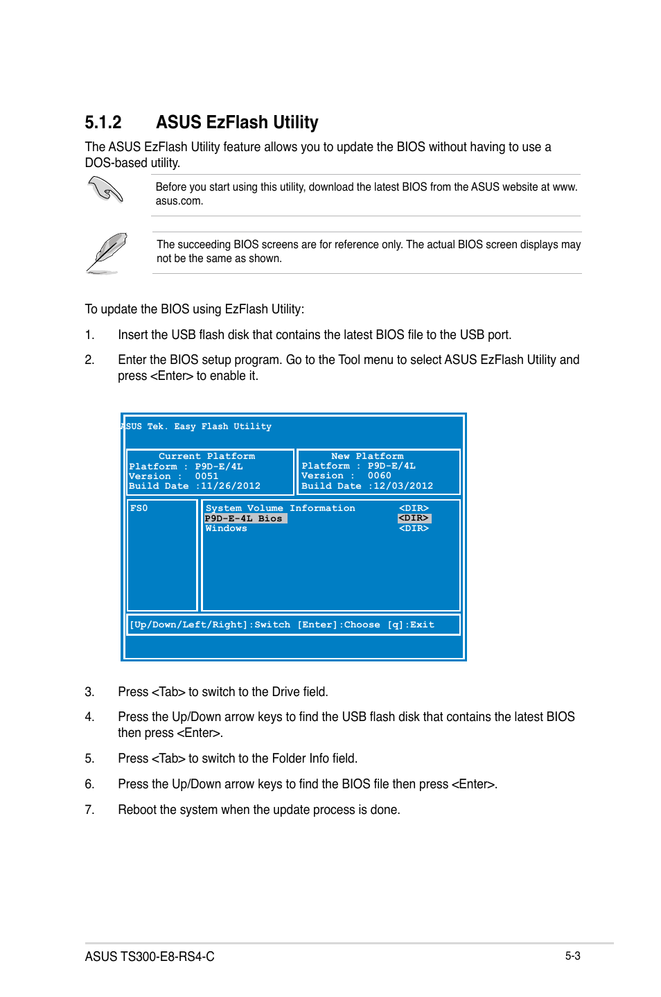 2 asus ezflash utility, Asus ezflash utility -3 | Asus TS300-E8-RS4-C User Manual | Page 85 / 170