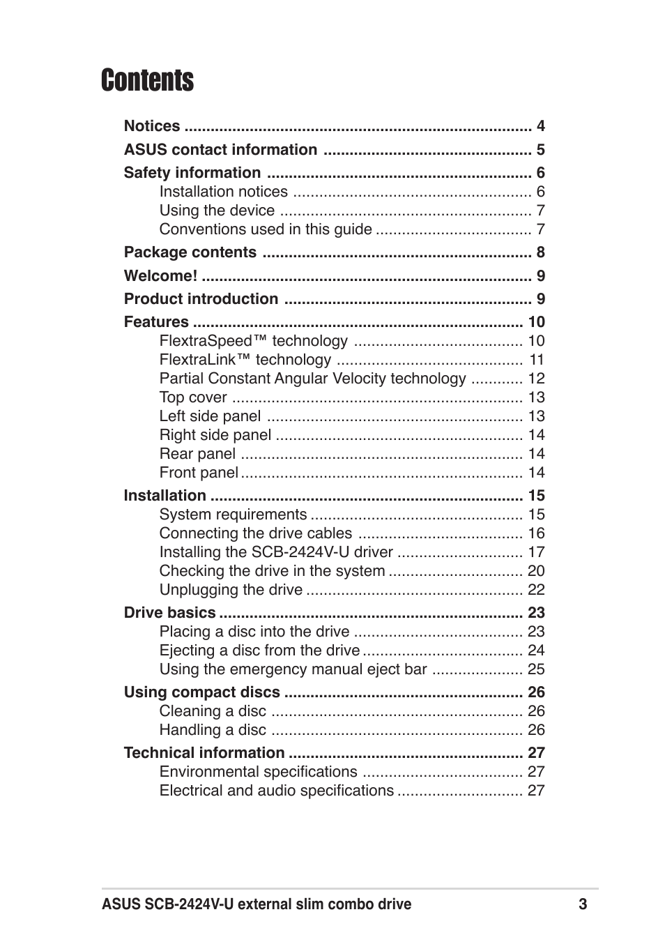 Asus SCB-2424V-U User Manual | Page 3 / 28