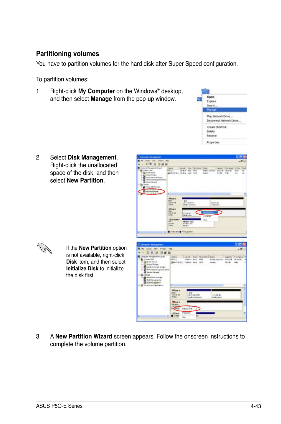 Partitioning volumes | Asus P5Q-E/WiFi-AP User Manual | Page 159 / 192