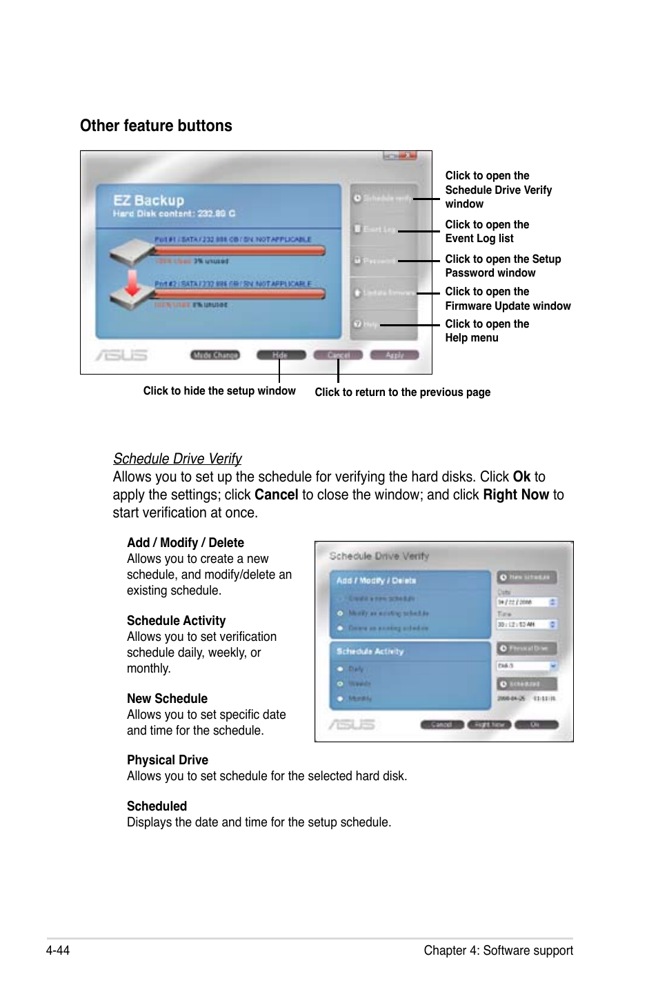 Other feature buttons | Asus P5Q-E/WiFi-AP User Manual | Page 160 / 192