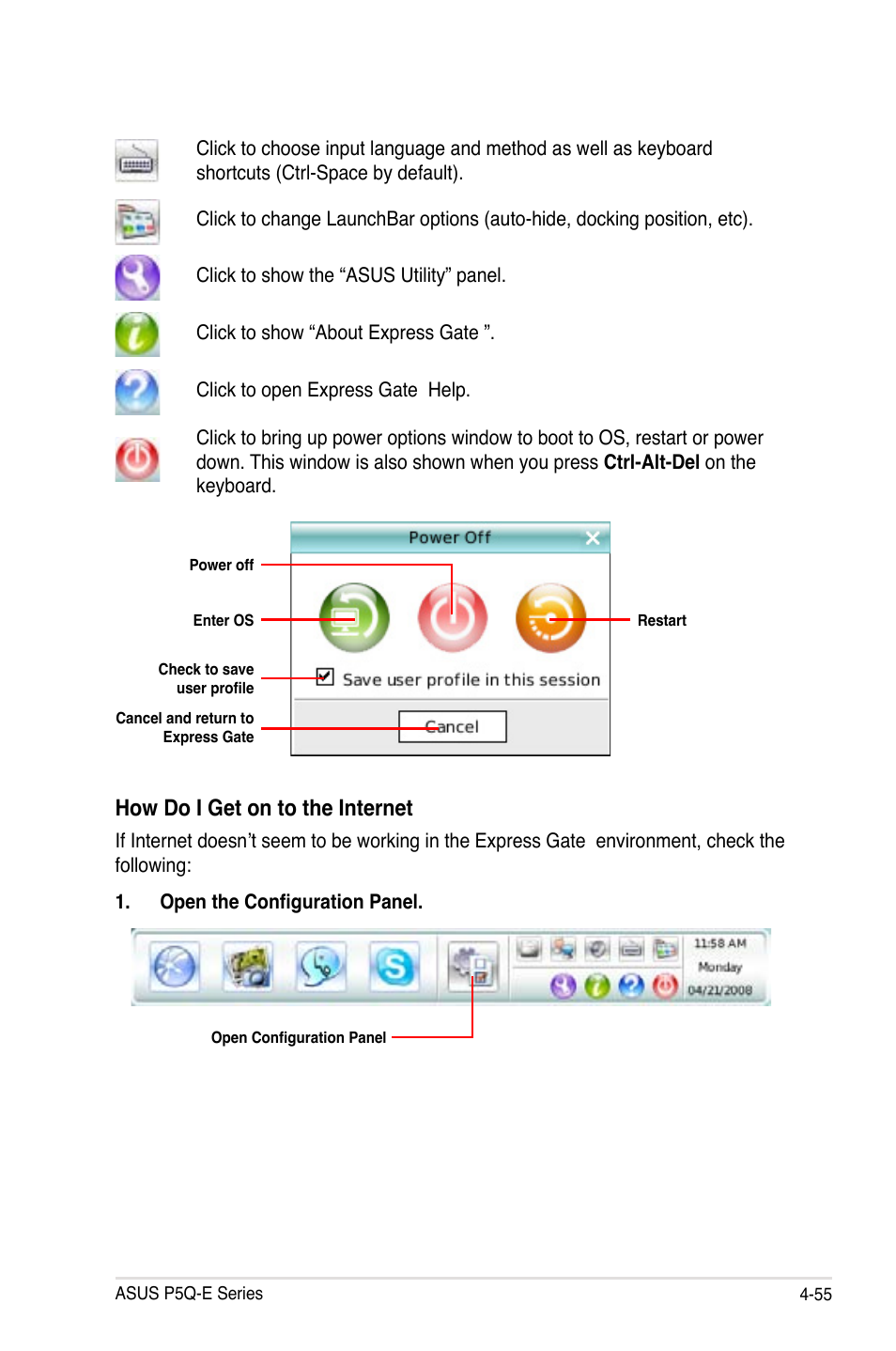 How do i get on to the internet | Asus P5Q-E/WiFi-AP User Manual | Page 171 / 192