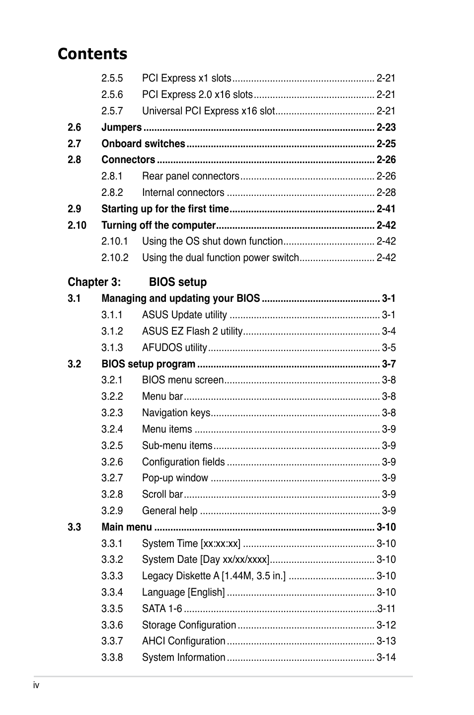 Asus P5Q-E/WiFi-AP User Manual | Page 4 / 192