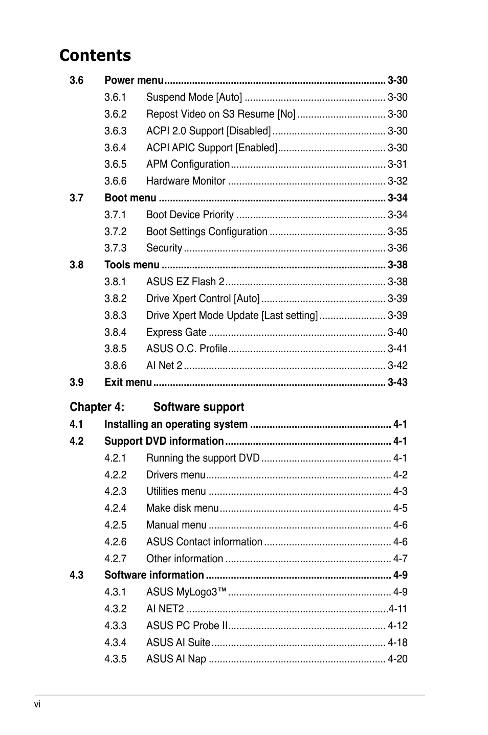 Asus P5Q-E/WiFi-AP User Manual | Page 6 / 192