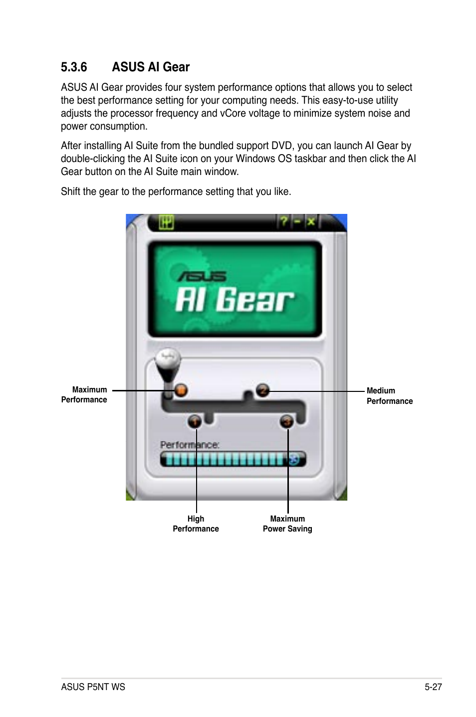 6 asus ai gear | Asus P5NT WS User Manual | Page 139 / 160