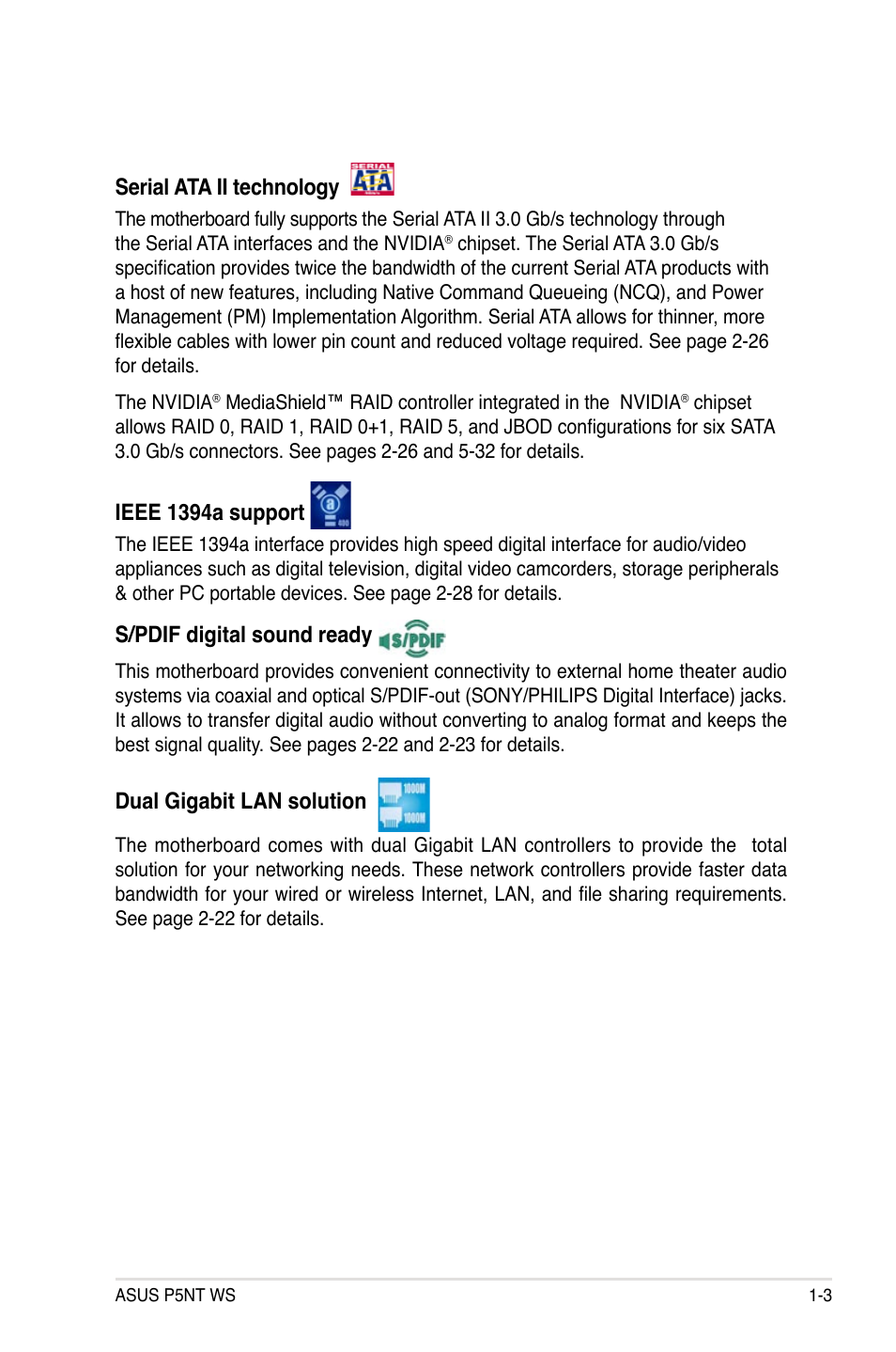 Asus P5NT WS User Manual | Page 19 / 160