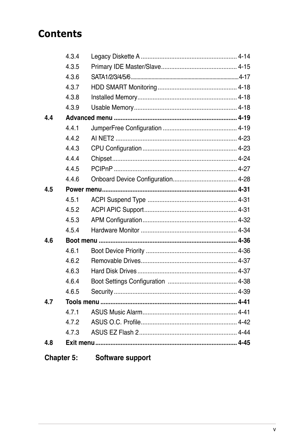 Asus P5NT WS User Manual | Page 5 / 160