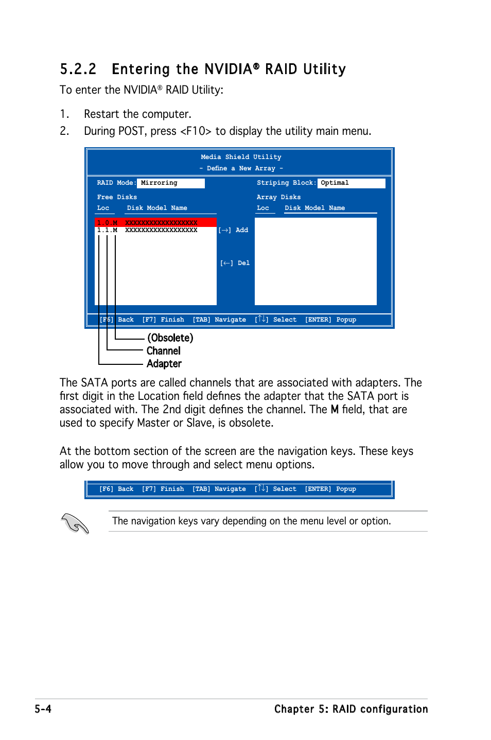2 entering the nvidia, Raid utility | Asus KFN4-DRE User Manual | Page 104 / 122