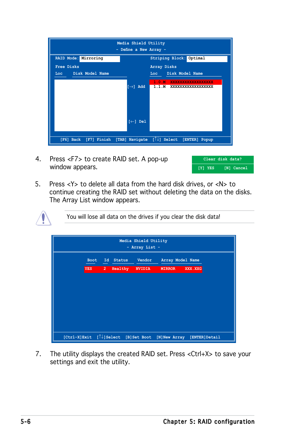 6 chapter 5: raid configuration | Asus KFN4-DRE User Manual | Page 106 / 122