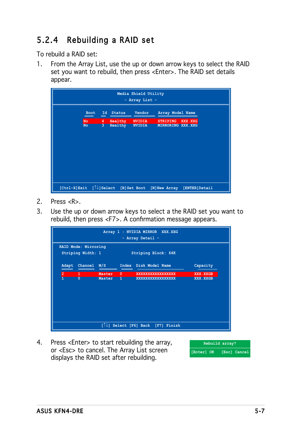 4 rebuilding a raid set | Asus KFN4-DRE User Manual | Page 107 / 122