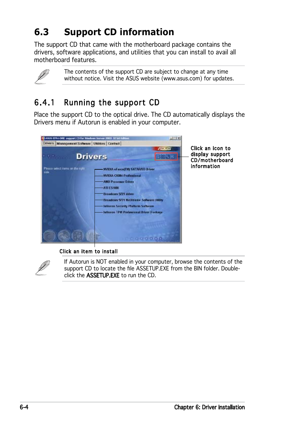 3 support cd information, 1 running the support cd | Asus KFN4-DRE User Manual | Page 118 / 122