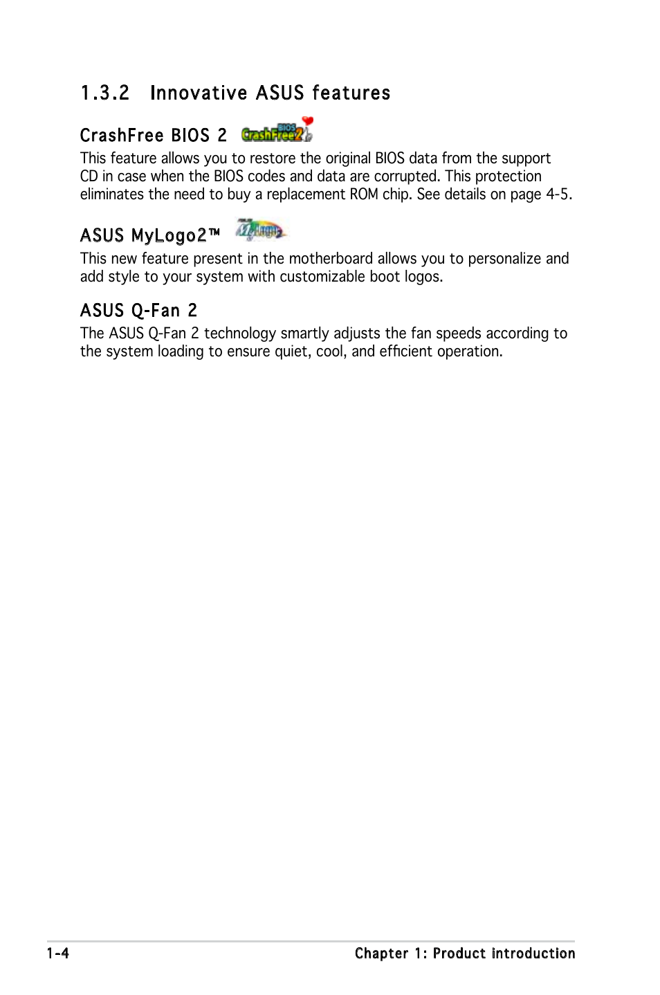 2 innovative asus features | Asus KFN4-DRE User Manual | Page 18 / 122