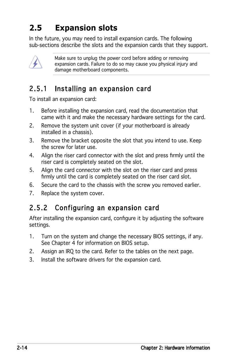 5 expansion slots, 1 installing an expansion card, 2 configuring an expansion card | Asus KFN4-DRE User Manual | Page 34 / 122