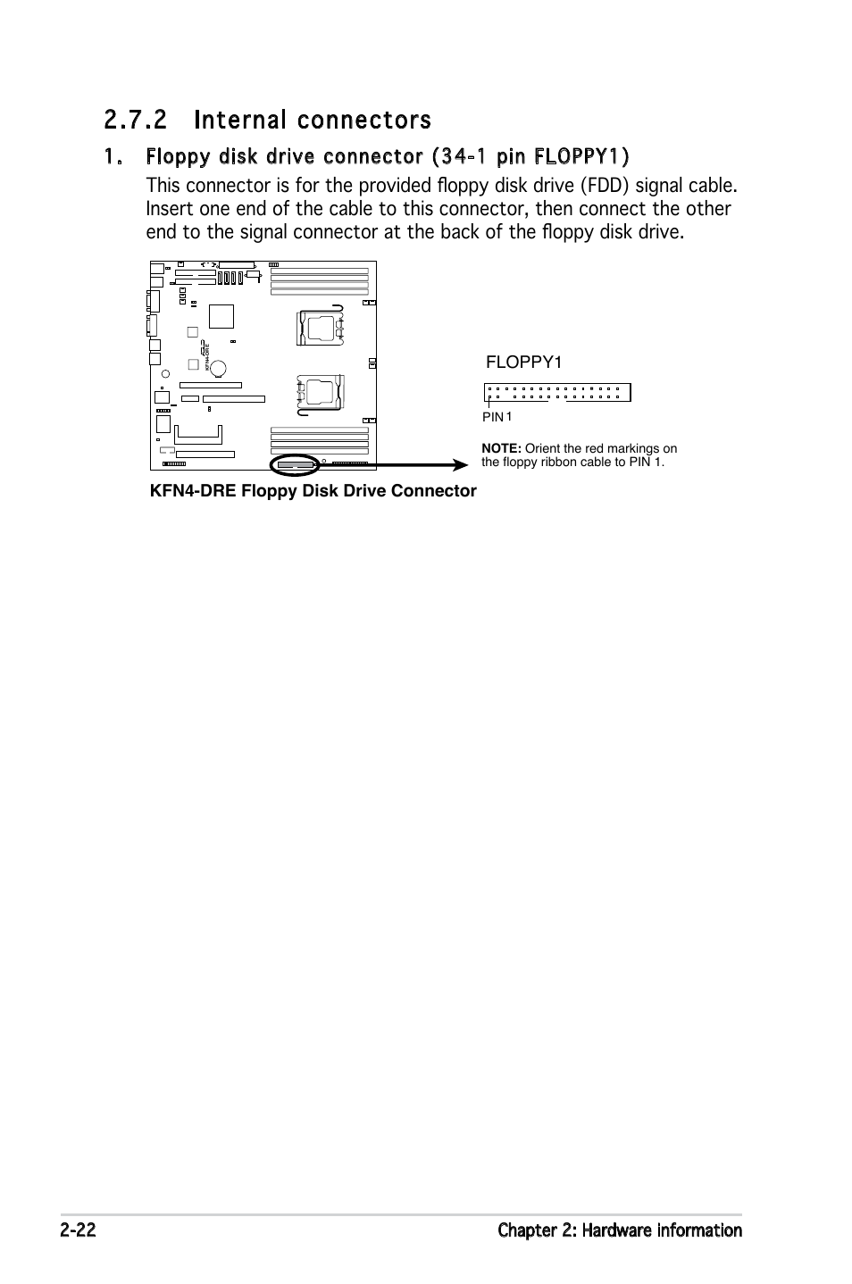 2 internal connectors | Asus KFN4-DRE User Manual | Page 42 / 122