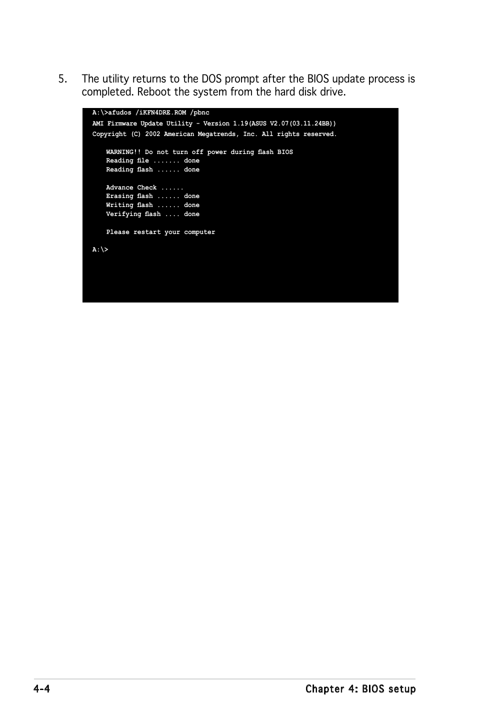 4 chapter 4: bios setup | Asus KFN4-DRE User Manual | Page 62 / 122