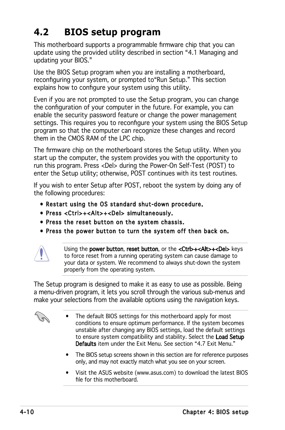 2 bios setup program | Asus KFN4-DRE User Manual | Page 68 / 122