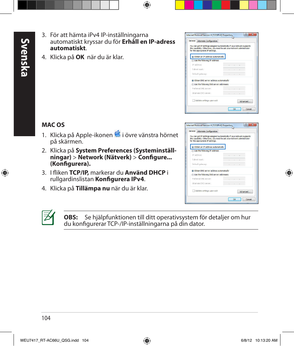 Sv ensk a | Asus RT-AC66U User Manual | Page 104 / 181