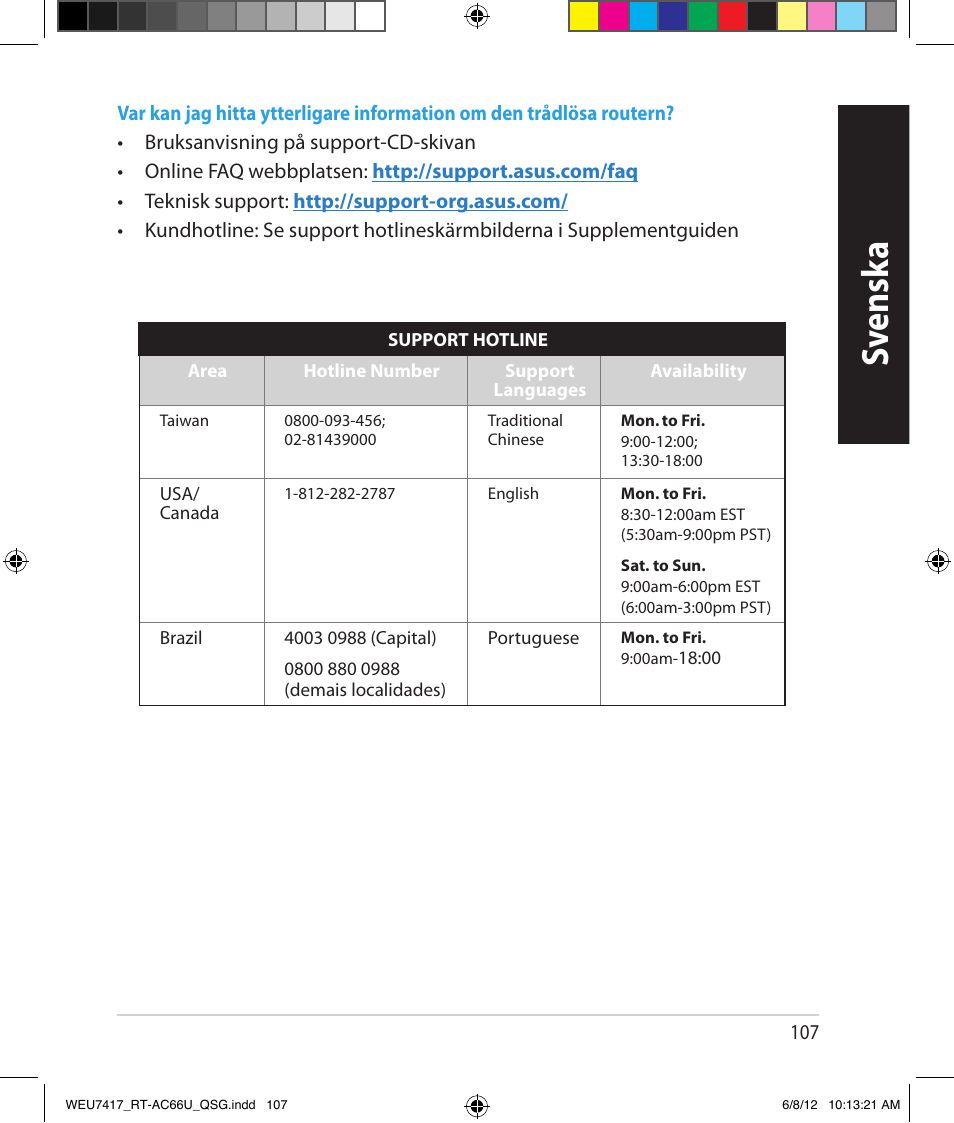 Sv ensk a | Asus RT-AC66U User Manual | Page 107 / 181