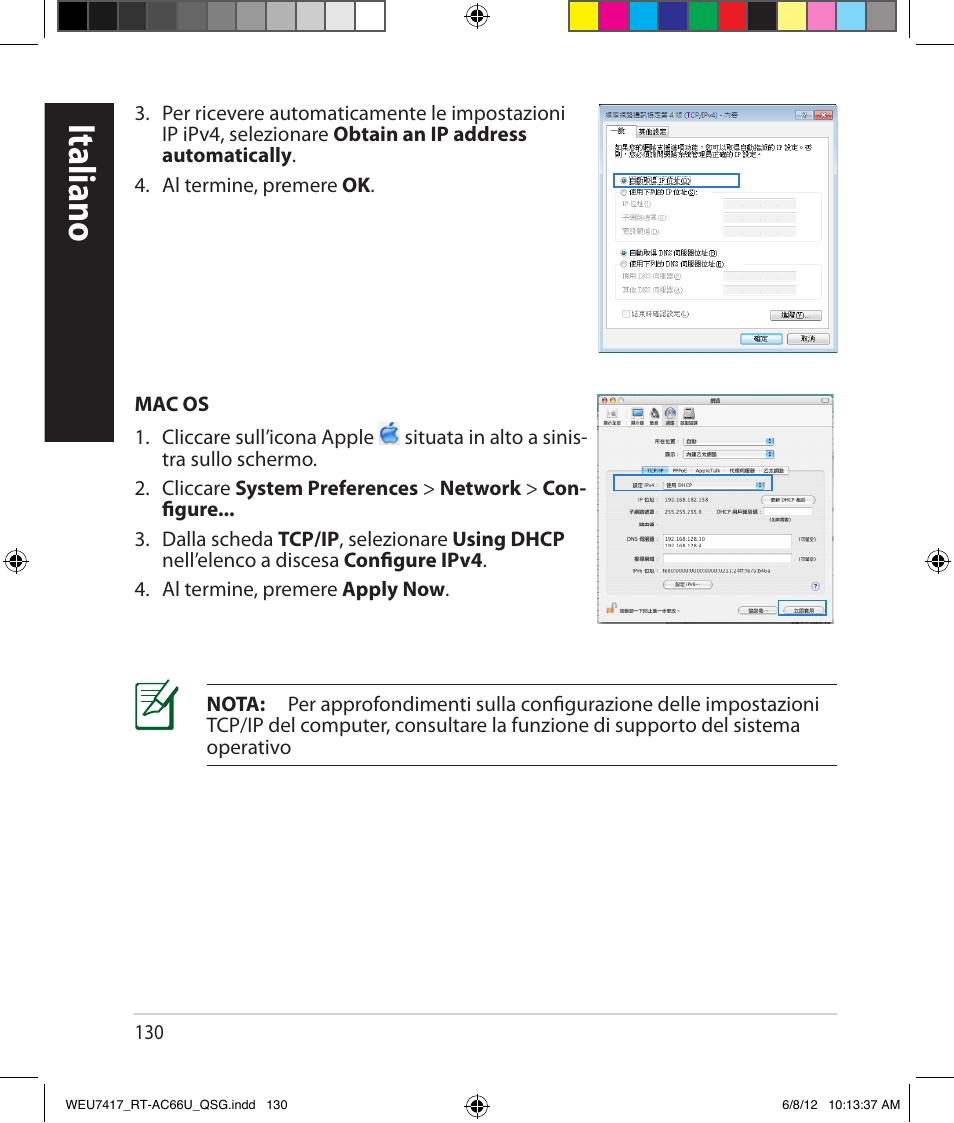 Italiano | Asus RT-AC66U User Manual | Page 130 / 181