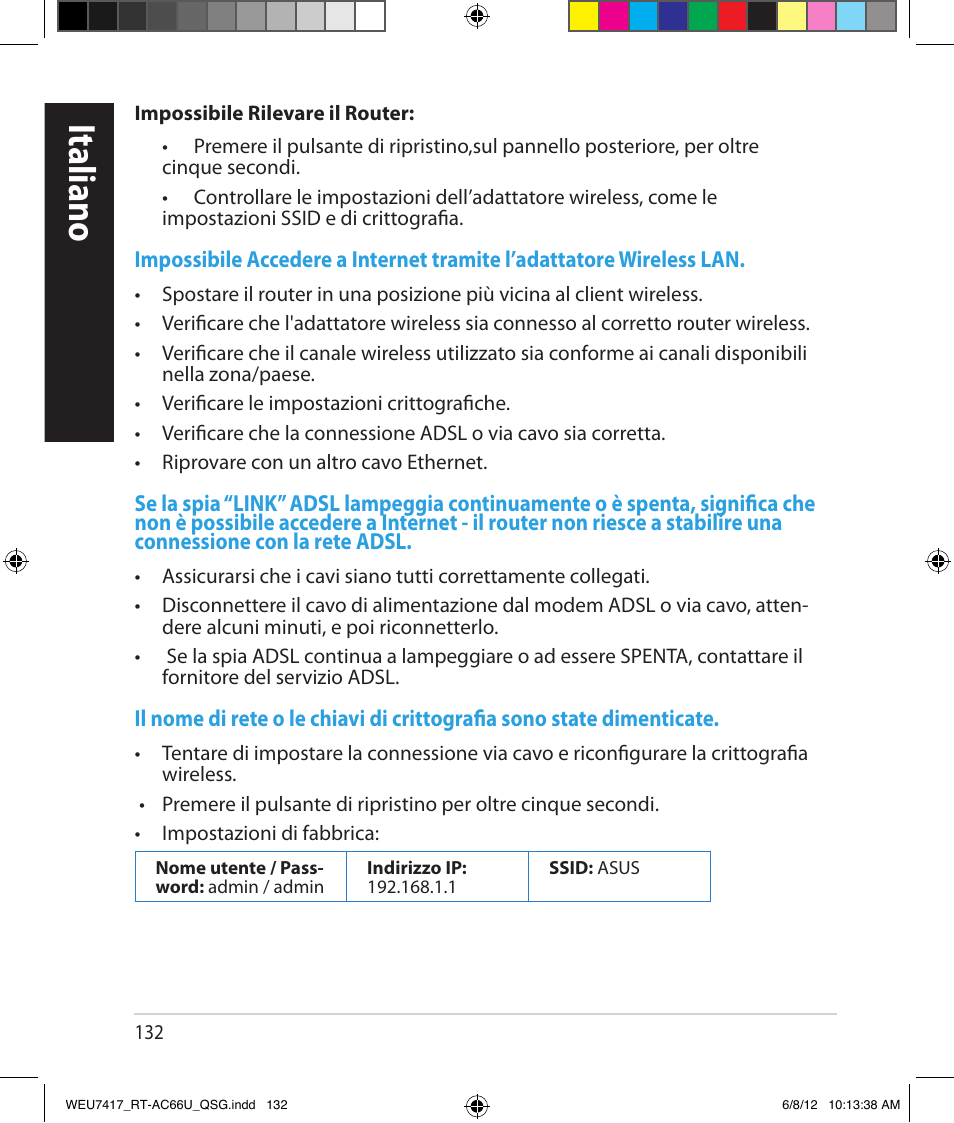 Italiano | Asus RT-AC66U User Manual | Page 132 / 181