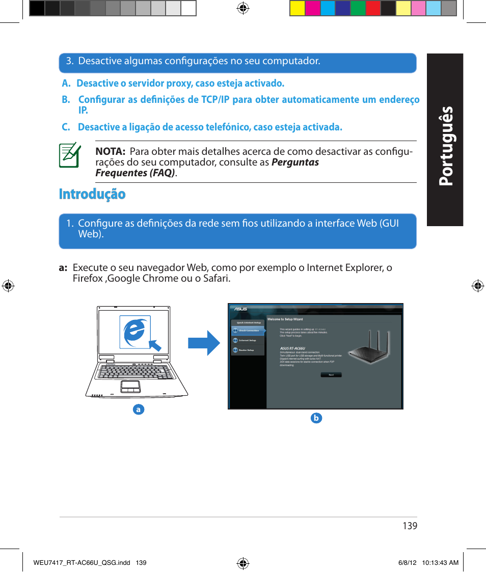 Por tuguês, Introdução | Asus RT-AC66U User Manual | Page 139 / 181