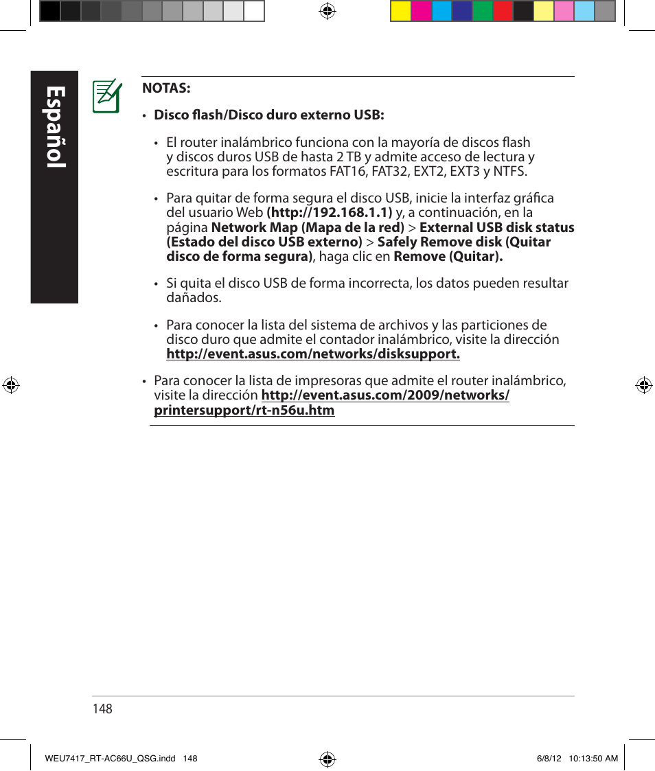 Español | Asus RT-AC66U User Manual | Page 148 / 181