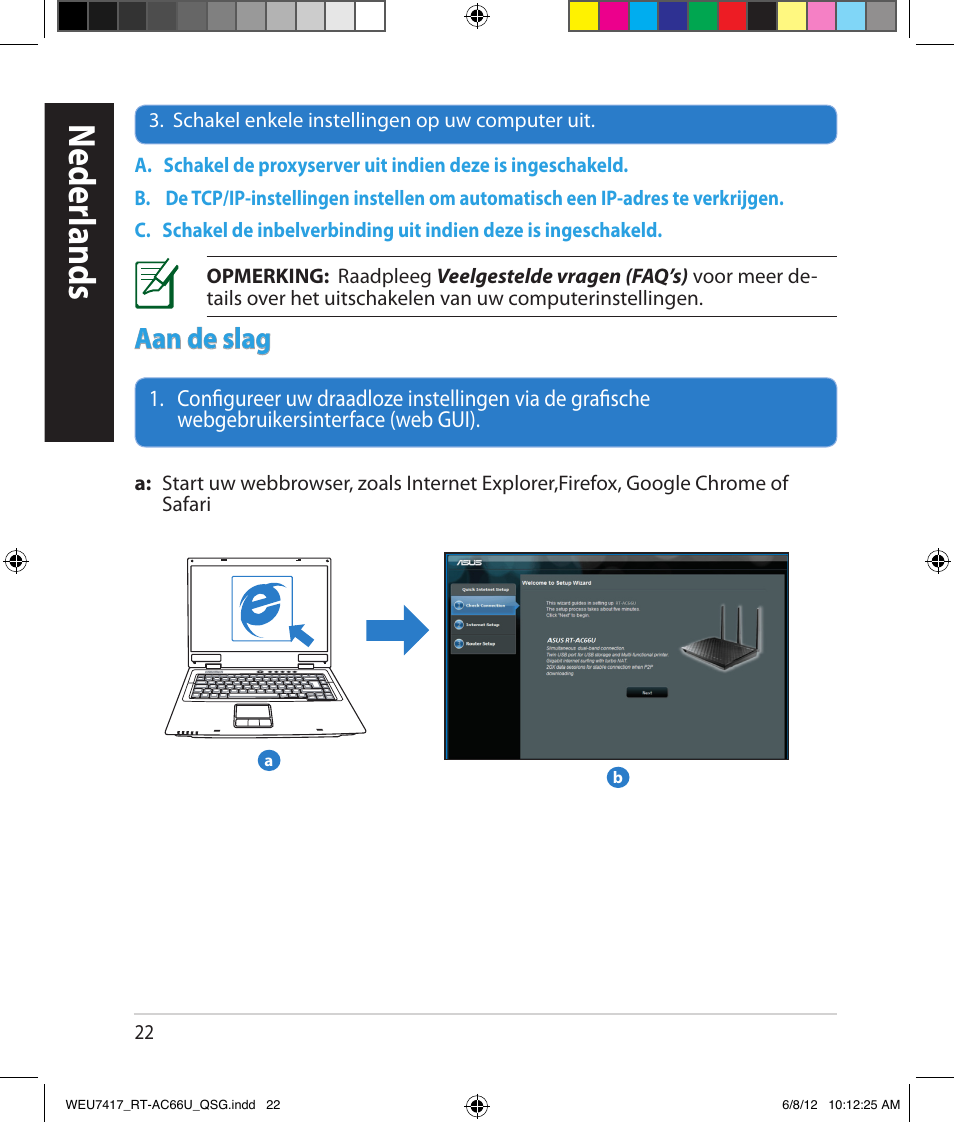 Neder lands, Aan de slag | Asus RT-AC66U User Manual | Page 22 / 181