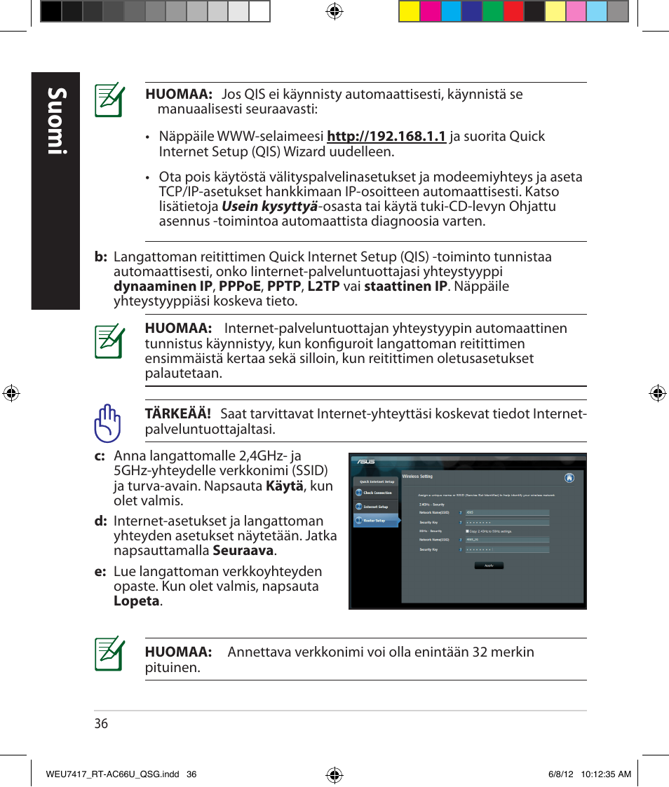 Suomi | Asus RT-AC66U User Manual | Page 36 / 181