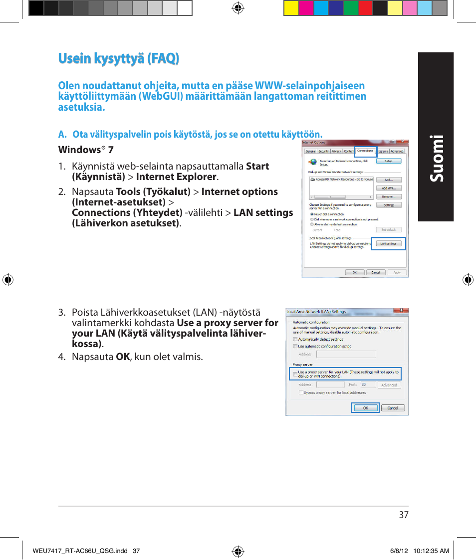 Suomi, Usein kysyttyä (faq) | Asus RT-AC66U User Manual | Page 37 / 181