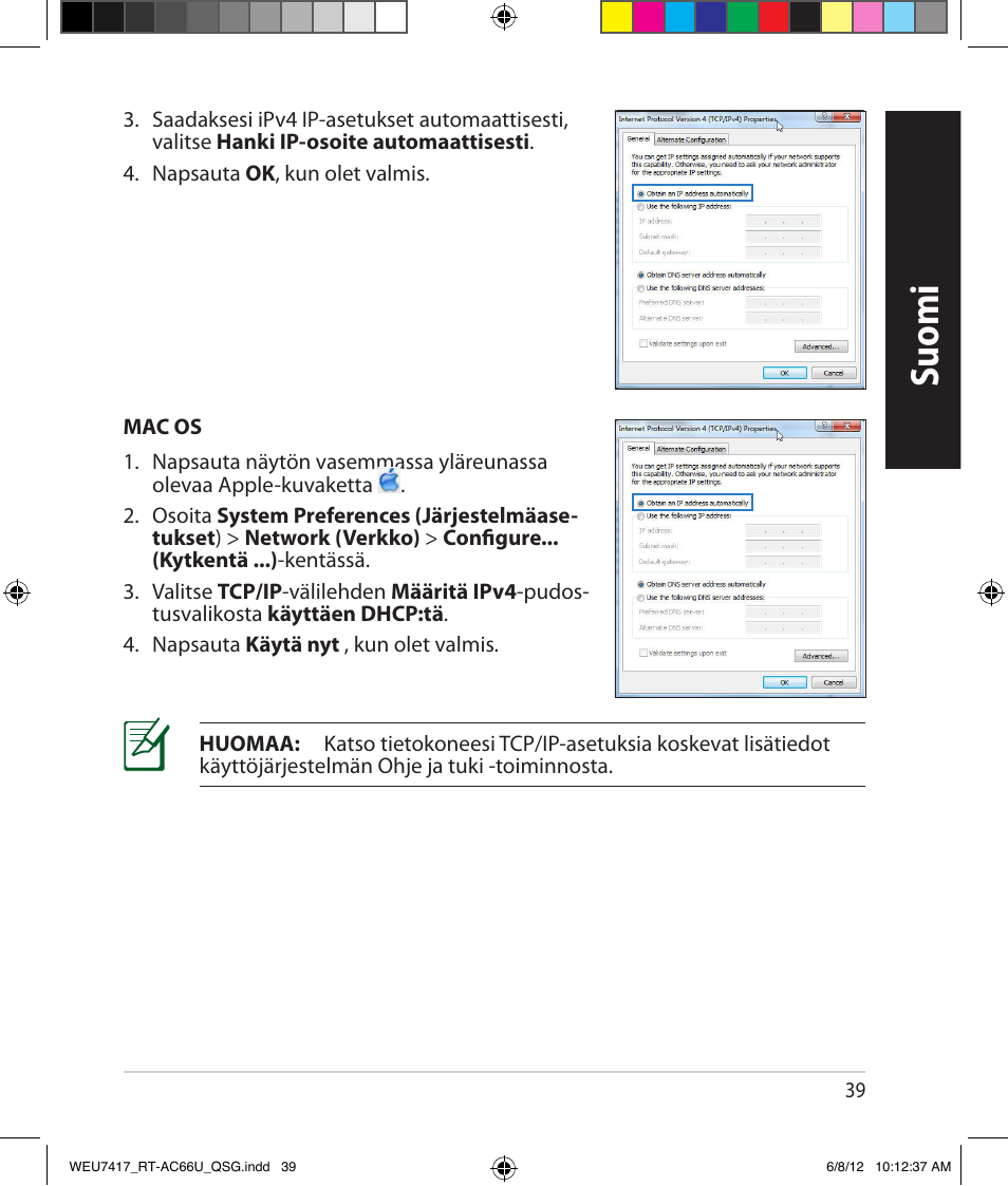 Suomi | Asus RT-AC66U User Manual | Page 39 / 181