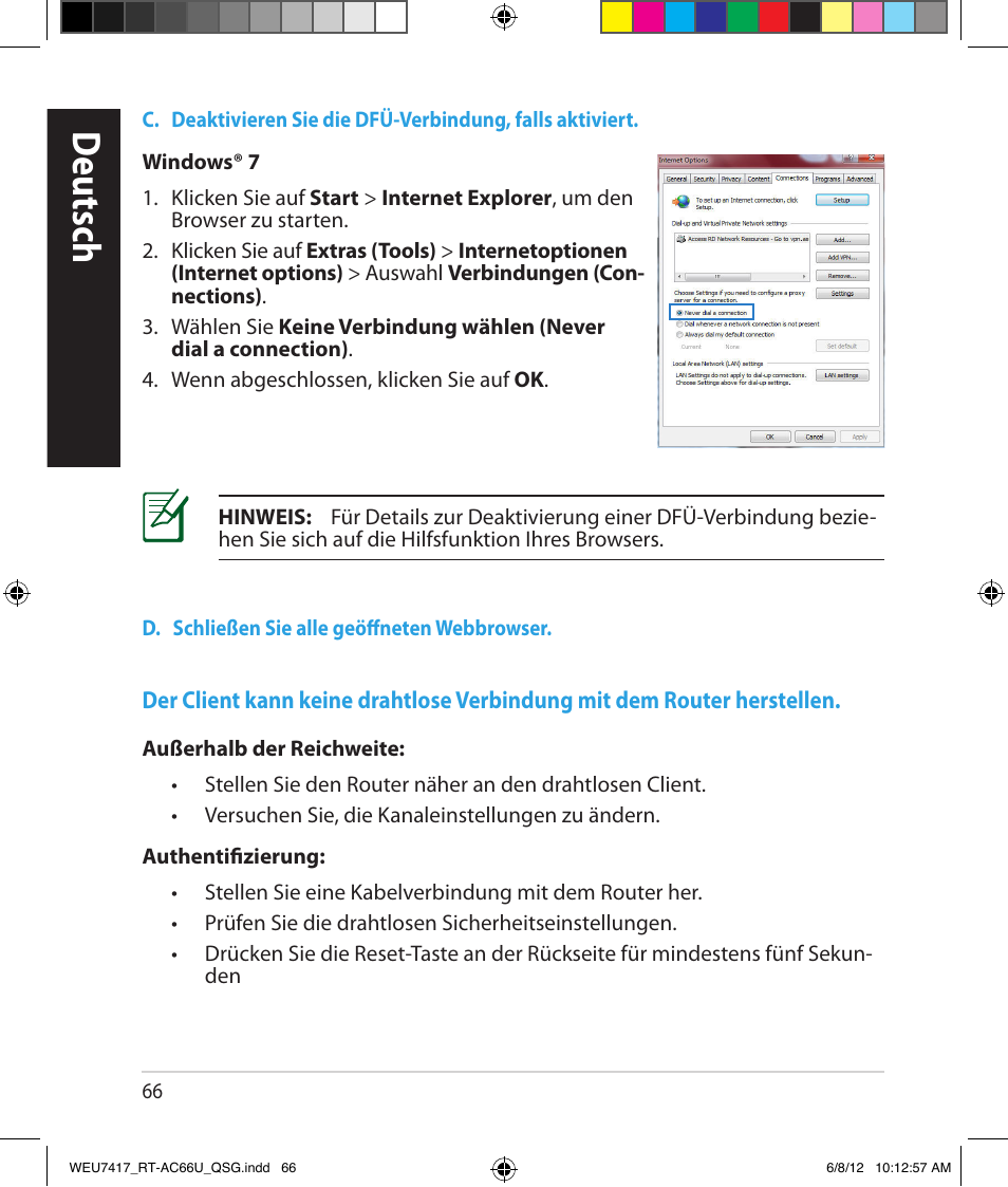 Deutsch | Asus RT-AC66U User Manual | Page 66 / 181