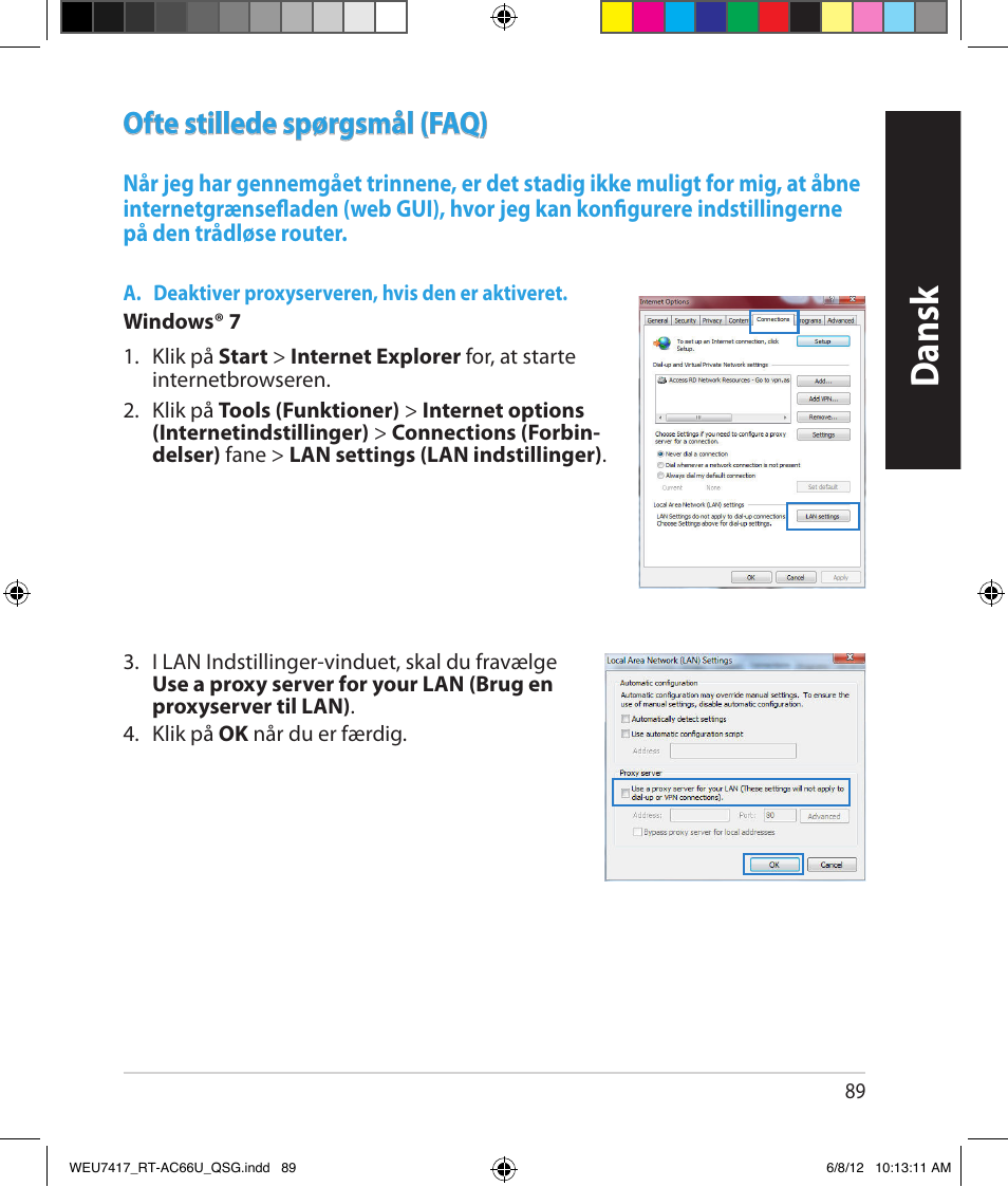 Dansk, Ofte stillede spørgsmål (faq) | Asus RT-AC66U User Manual | Page 89 / 181