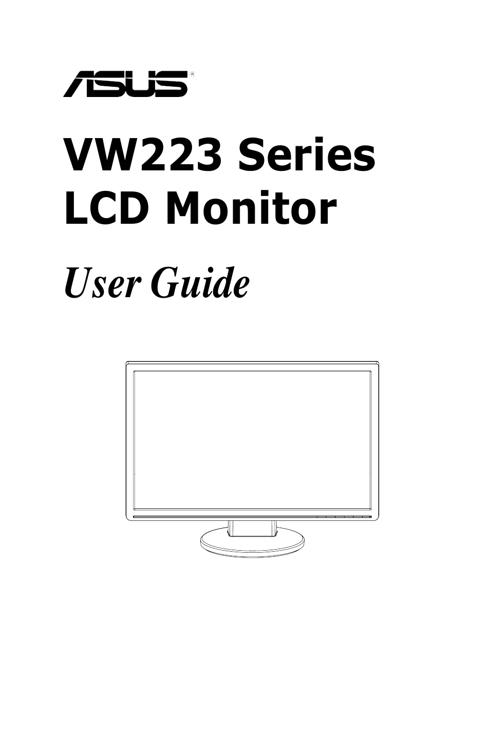 Asus VW223T User Manual | 30 pages