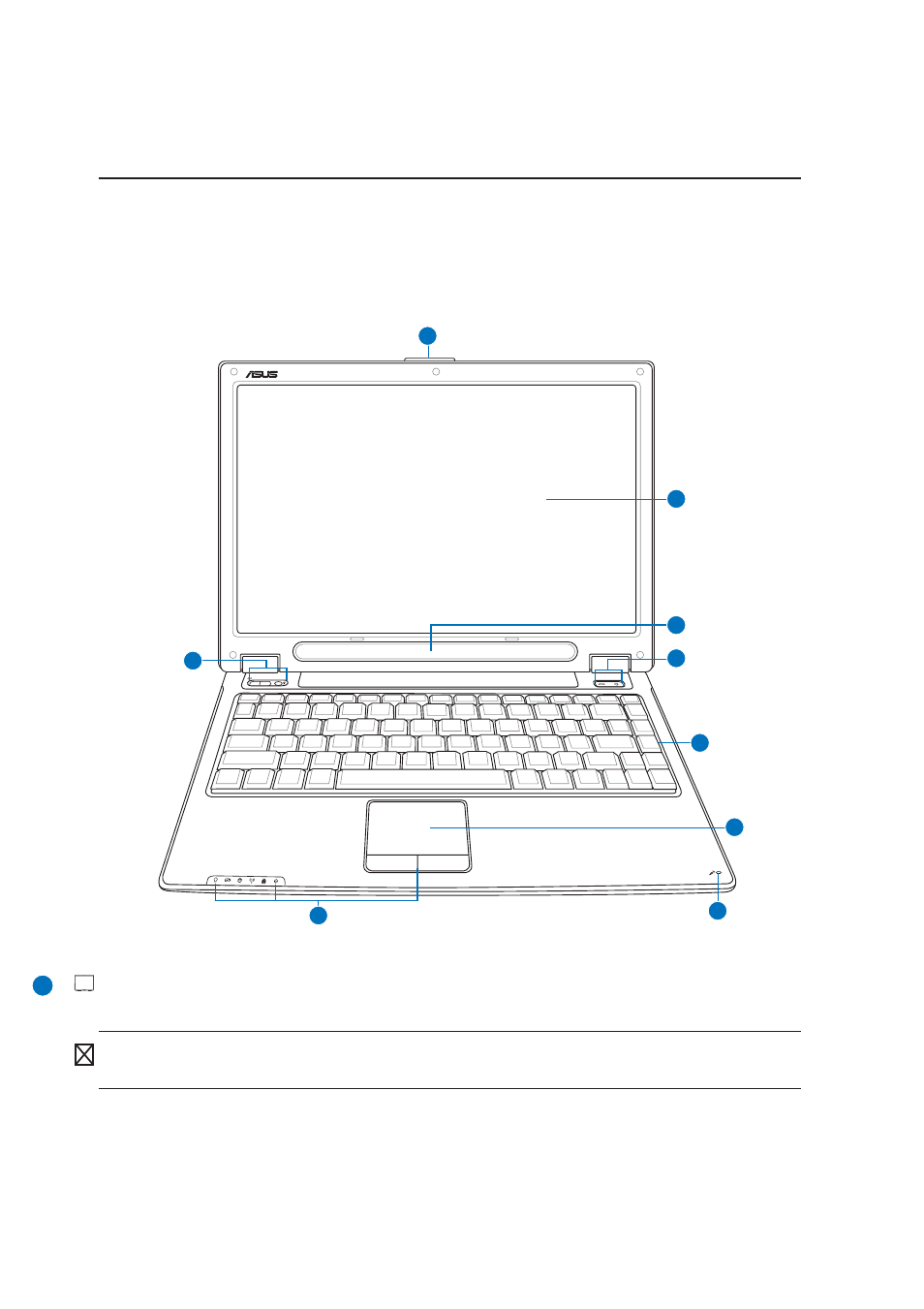 Top side | Asus W6A User Manual | Page 12 / 70