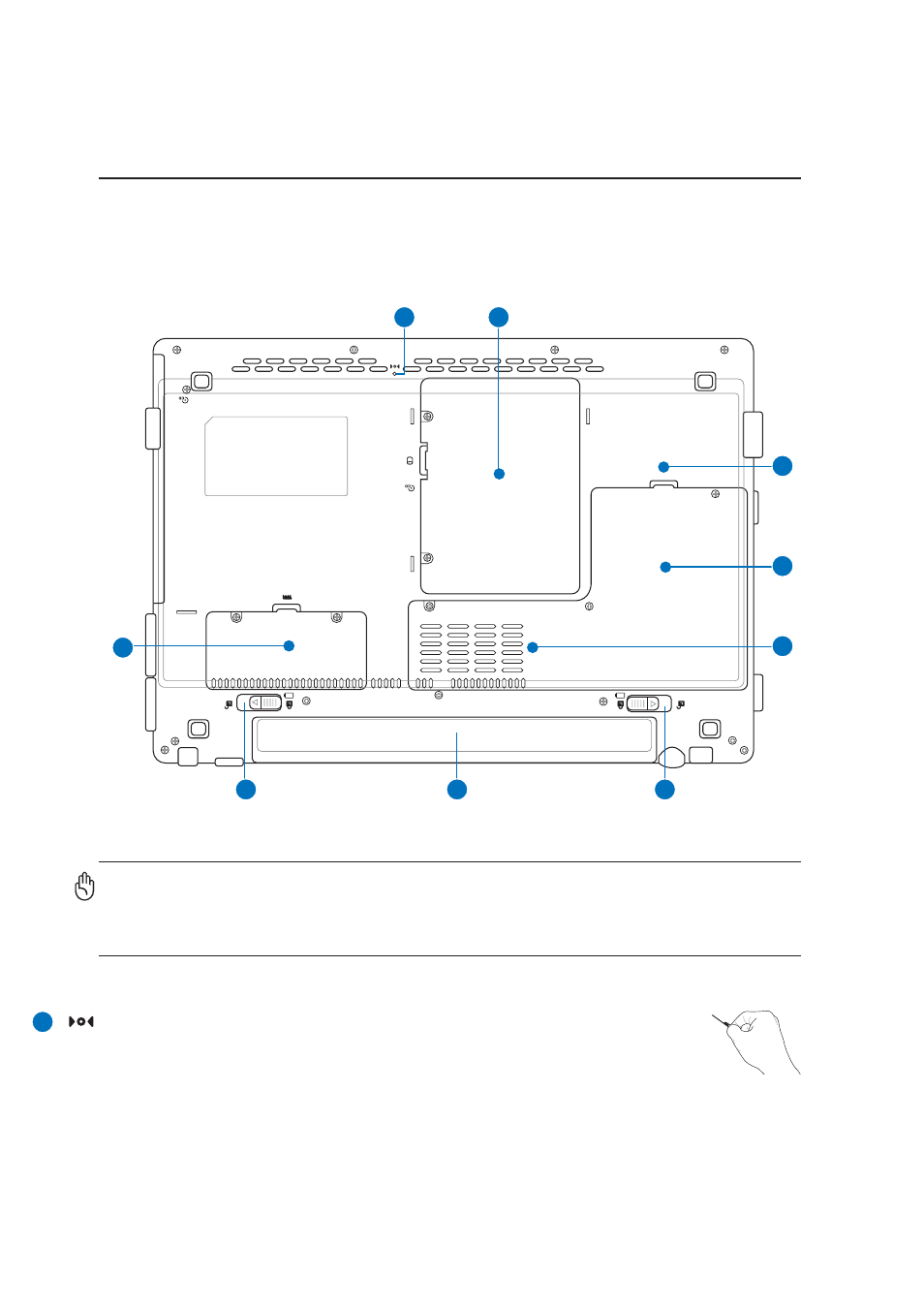 Bottom side | Asus W6A User Manual | Page 14 / 70