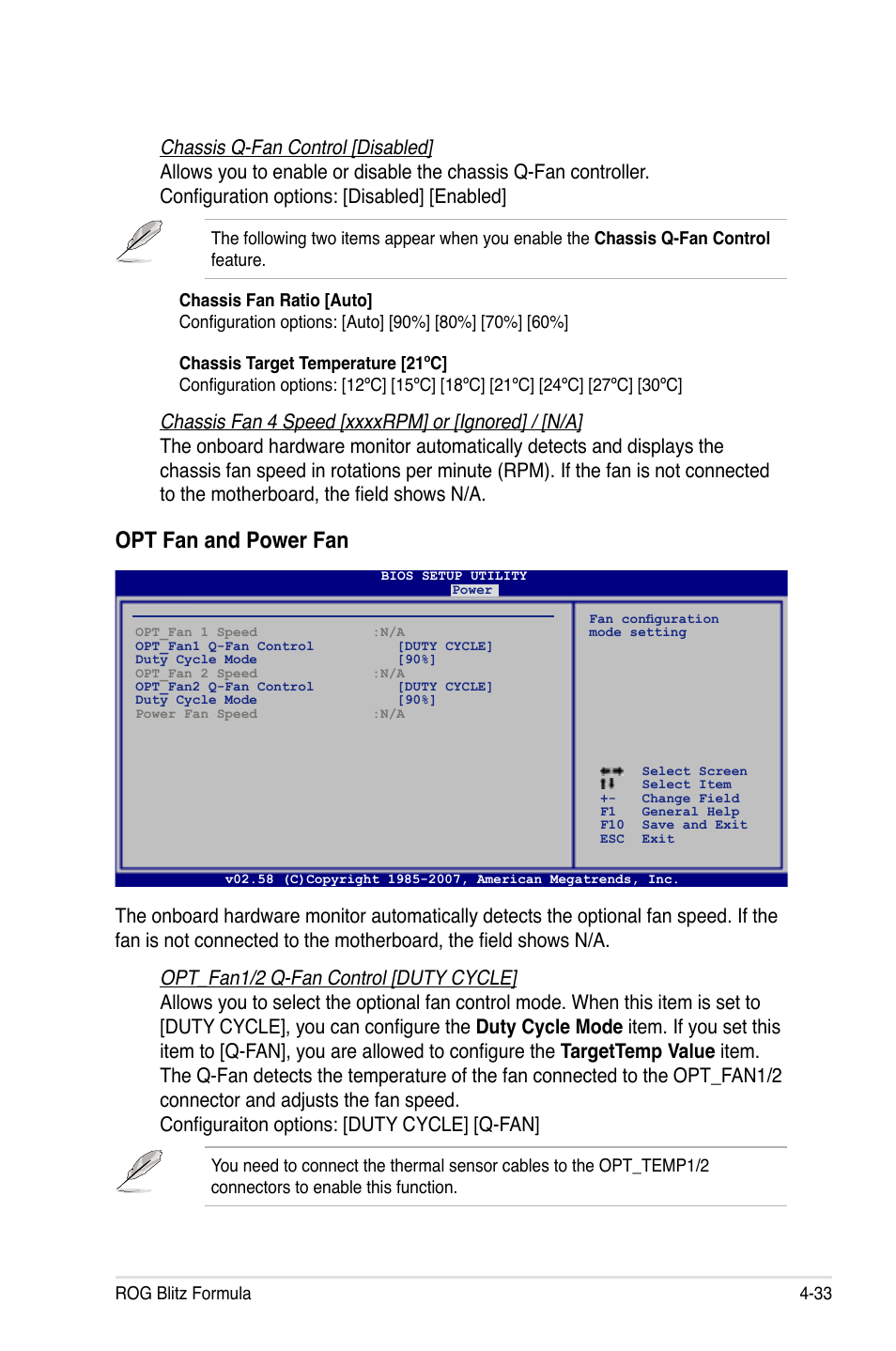 Opt fan and power fan | Asus Blitz Formula (Special Edition) User Manual | Page 107 / 166