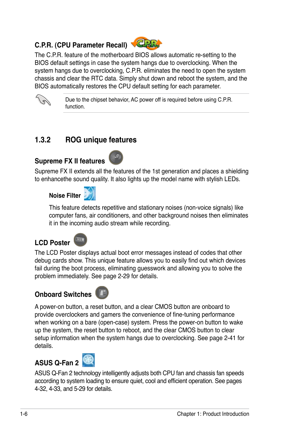 2 rog unique features | Asus Blitz Formula (Special Edition) User Manual | Page 22 / 166