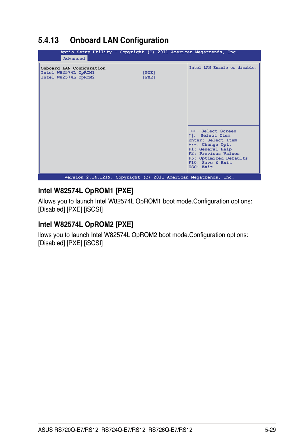 13 onboard lan configuration, 13 onboard lan configuration -29 | Asus RS726Q-E7/RS12 User Manual | Page 101 / 202