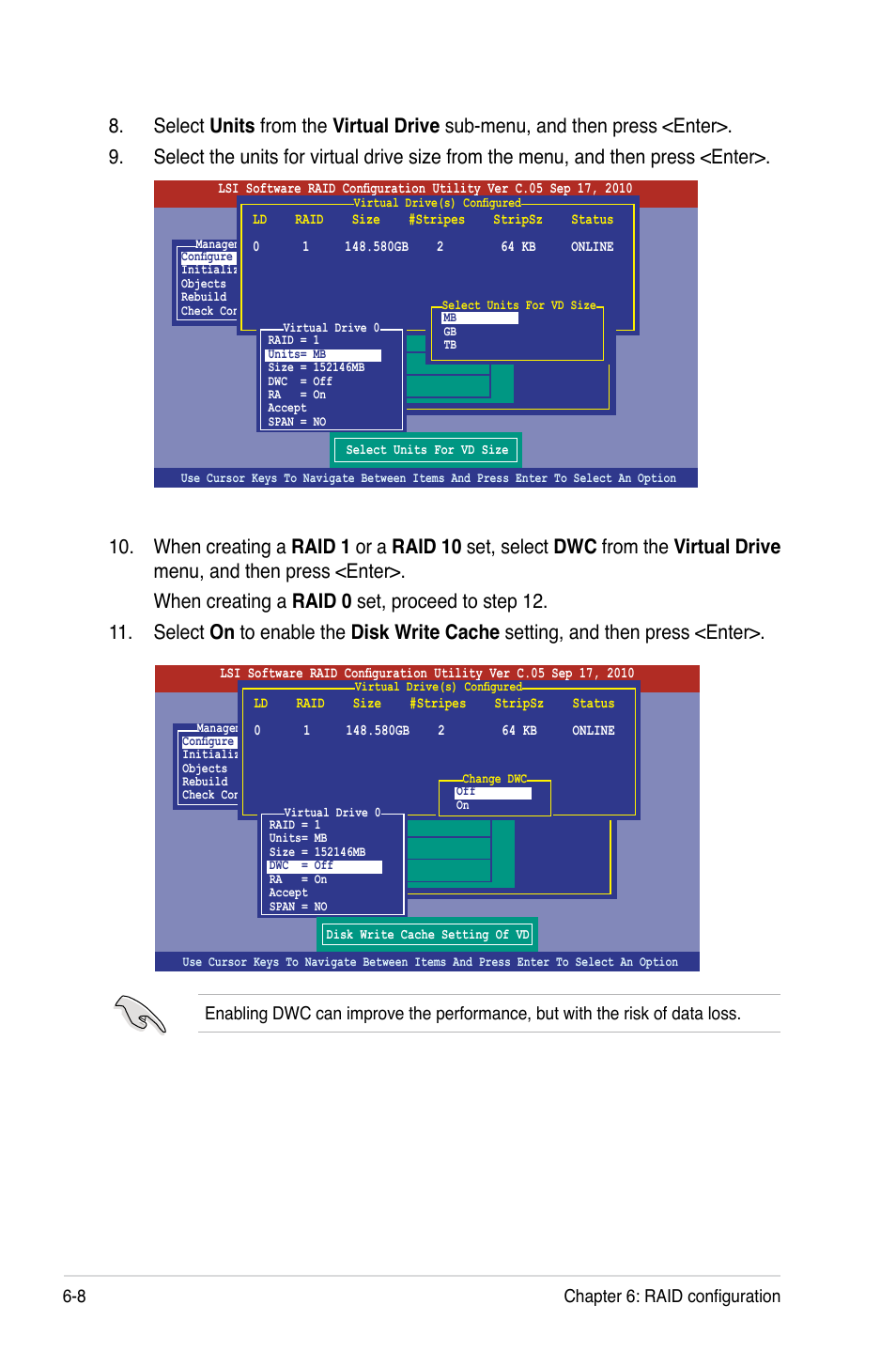 8 chapter 6: raid configuration | Asus RS726Q-E7/RS12 User Manual | Page 126 / 202