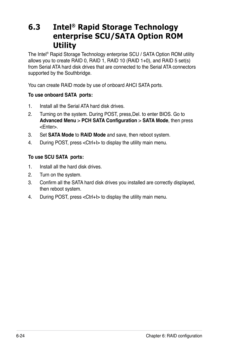 Intel, Rom utility -24, 3 intel | Asus RS726Q-E7/RS12 User Manual | Page 142 / 202