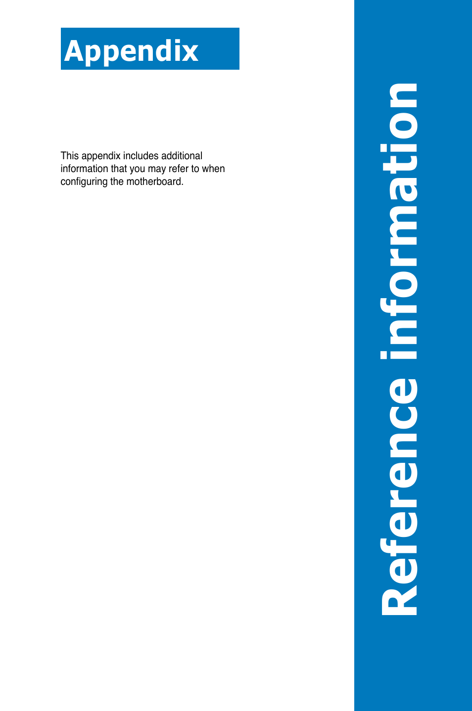 Appendix: reference information, Appendix, Reference information | Asus RS726Q-E7/RS12 User Manual | Page 197 / 202