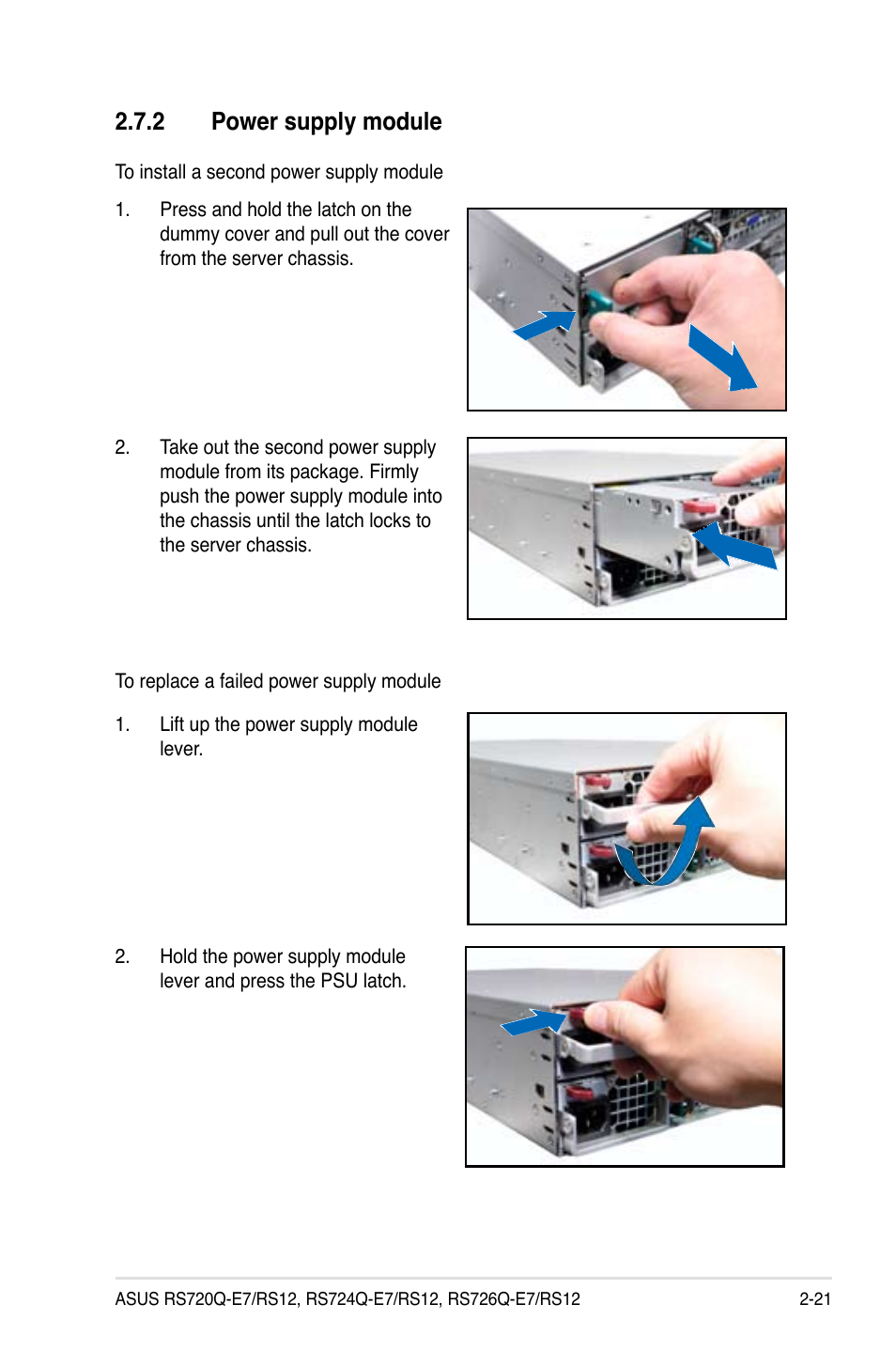 2 power supply module, Power supply module -21 | Asus RS726Q-E7/RS12 User Manual | Page 41 / 202