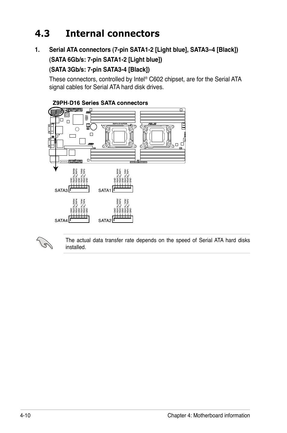 3 internal connectors, Internal connectors -10 | Asus RS726Q-E7/RS12 User Manual | Page 62 / 202