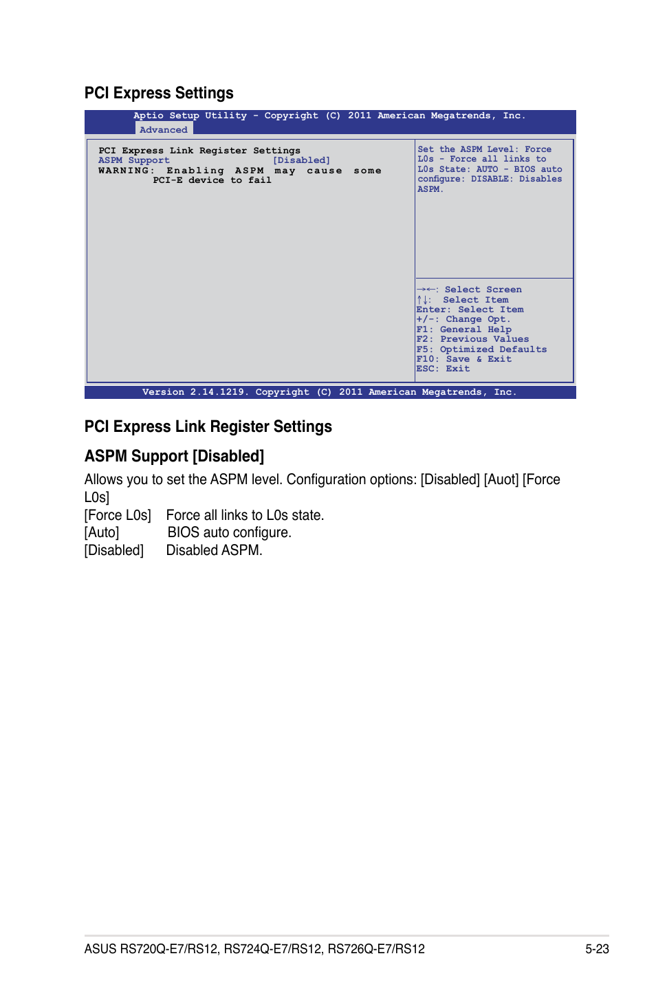 Pci express settings | Asus RS726Q-E7/RS12 User Manual | Page 95 / 202