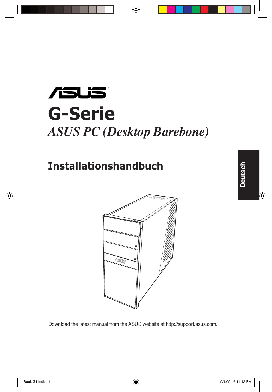 G-serie, Asus pc (desktop barebone), Installationshandbuch | Asus G1-P5G43 User Manual | Page 17 / 80