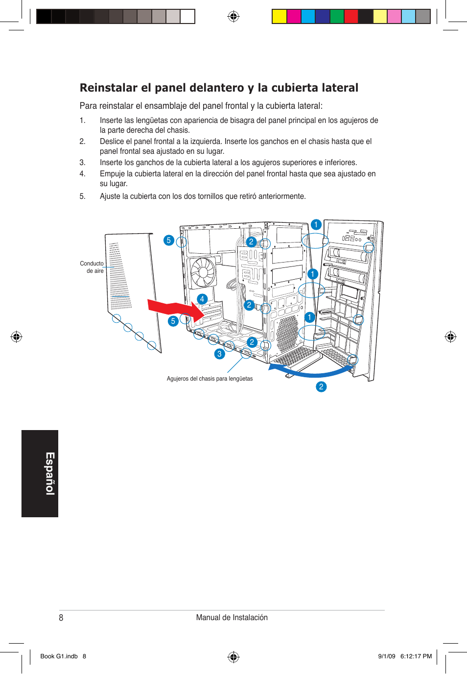 Español | Asus G1-P5G43 User Manual | Page 40 / 80