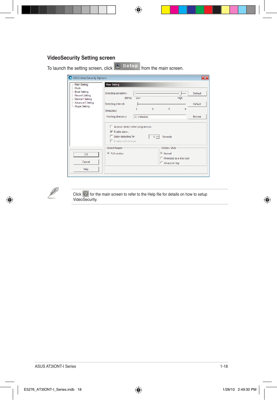 Videosecurity setting screen | Asus AT3IONT-I DELUXE User Manual | Page 27 / 46