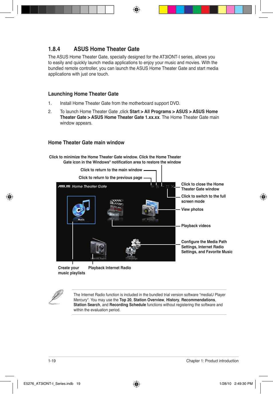 4 asus home theater gate | Asus AT3IONT-I DELUXE User Manual | Page 28 / 46
